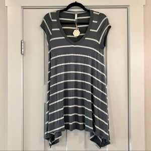 Pink Blush Striped Maternity Shirt